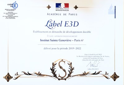 Label E3D - Approfondissement - 2019-2022