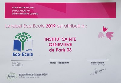 Label éco-école 2019 - Déchets